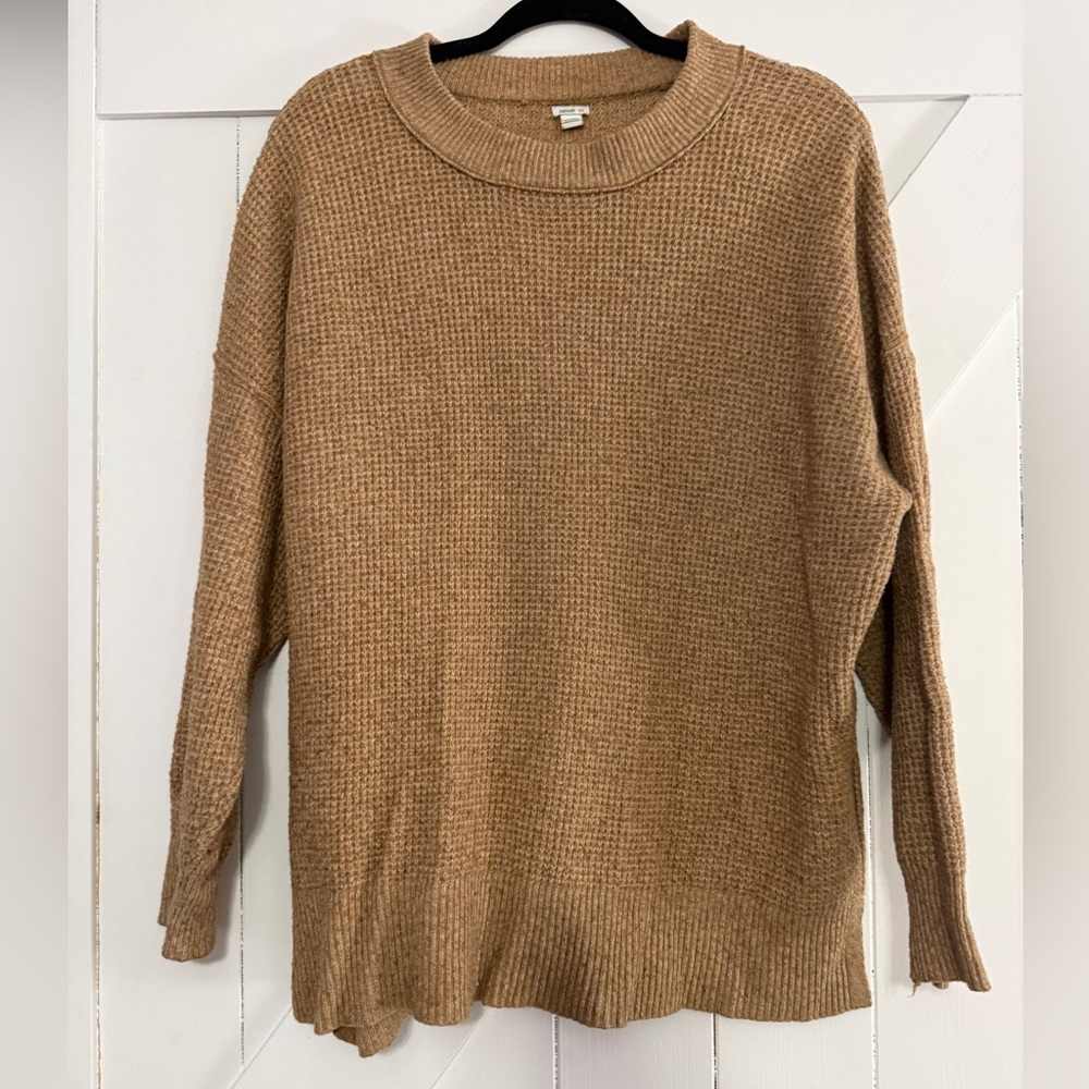 Aerie Warm Brown Crew Neck Sweater